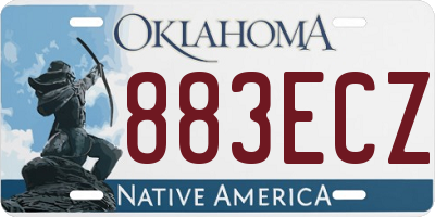OK license plate 883ECZ