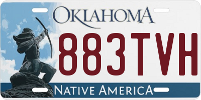 OK license plate 883TVH