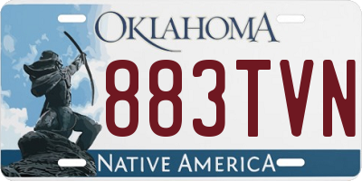 OK license plate 883TVN
