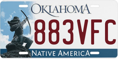 OK license plate 883VFC