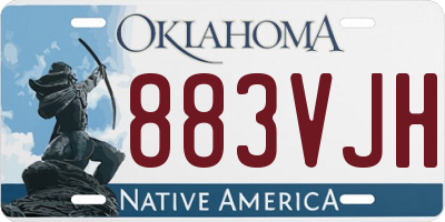 OK license plate 883VJH
