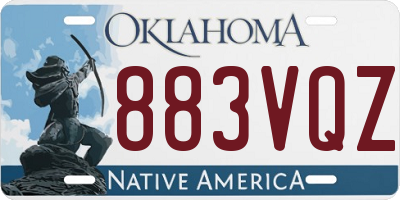 OK license plate 883VQZ
