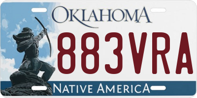 OK license plate 883VRA