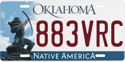 OK license plate 883VRC
