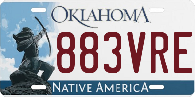 OK license plate 883VRE