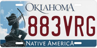 OK license plate 883VRG