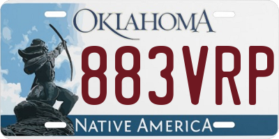 OK license plate 883VRP