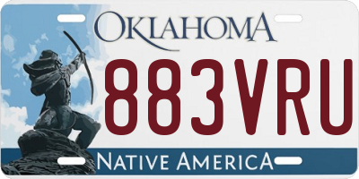 OK license plate 883VRU