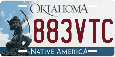 OK license plate 883VTC