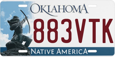 OK license plate 883VTK