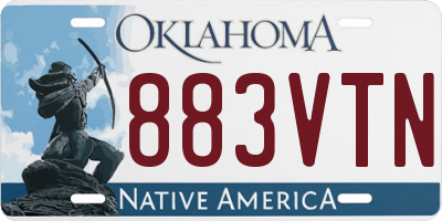 OK license plate 883VTN