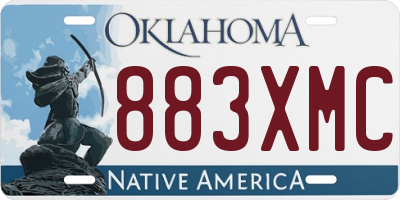 OK license plate 883XMC