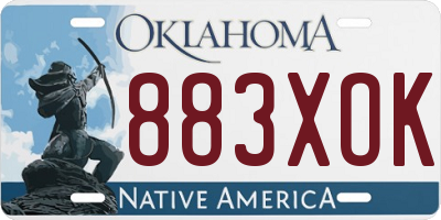 OK license plate 883XOK