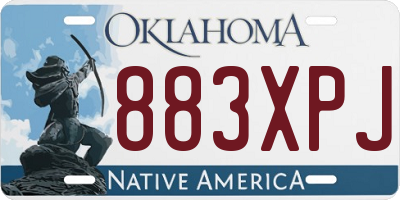 OK license plate 883XPJ