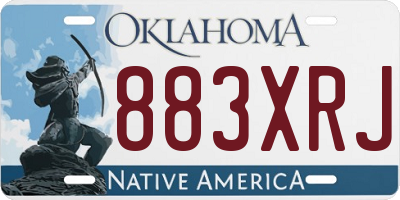 OK license plate 883XRJ
