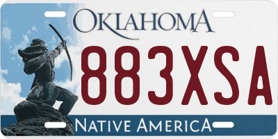 OK license plate 883XSA
