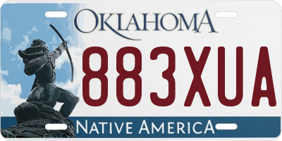 OK license plate 883XUA