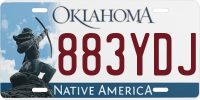 OK license plate 883YDJ