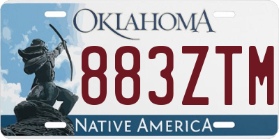 OK license plate 883ZTM