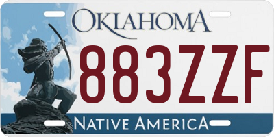 OK license plate 883ZZF