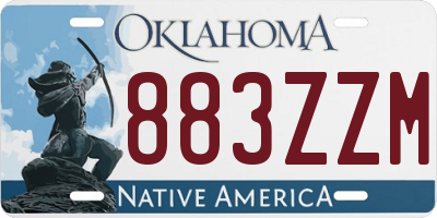 OK license plate 883ZZM