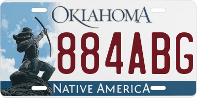 OK license plate 884ABG