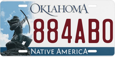 OK license plate 884ABO