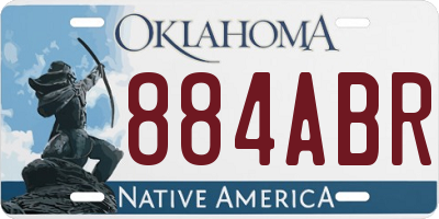 OK license plate 884ABR