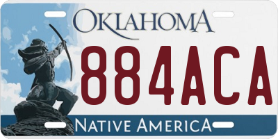 OK license plate 884ACA