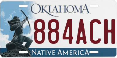 OK license plate 884ACH