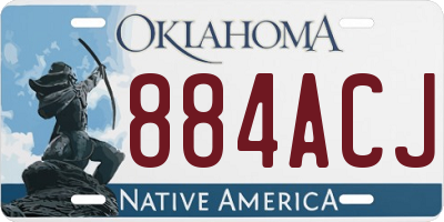 OK license plate 884ACJ