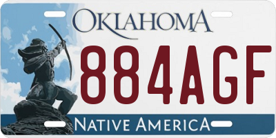 OK license plate 884AGF