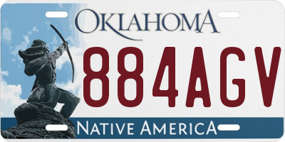 OK license plate 884AGV