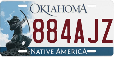 OK license plate 884AJZ