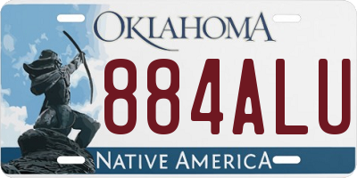 OK license plate 884ALU