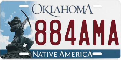 OK license plate 884AMA