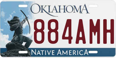 OK license plate 884AMH