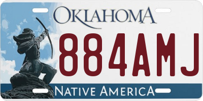 OK license plate 884AMJ