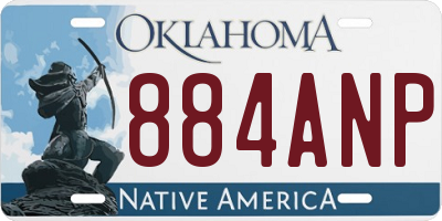 OK license plate 884ANP