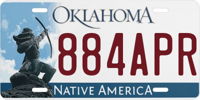 OK license plate 884APR