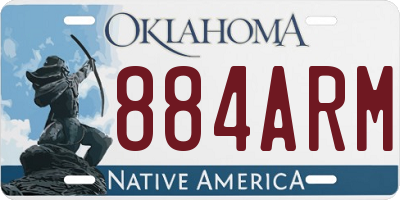 OK license plate 884ARM