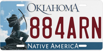OK license plate 884ARN