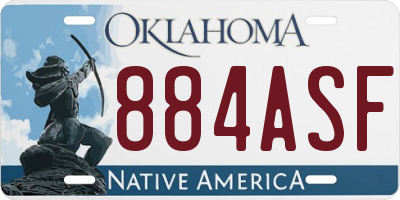 OK license plate 884ASF