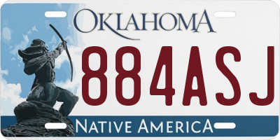 OK license plate 884ASJ