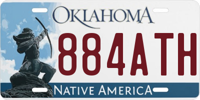 OK license plate 884ATH