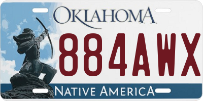 OK license plate 884AWX