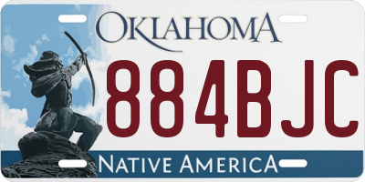 OK license plate 884BJC
