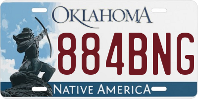 OK license plate 884BNG