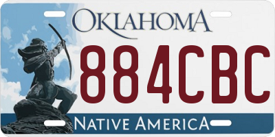 OK license plate 884CBC