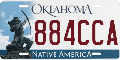 OK license plate 884CCA